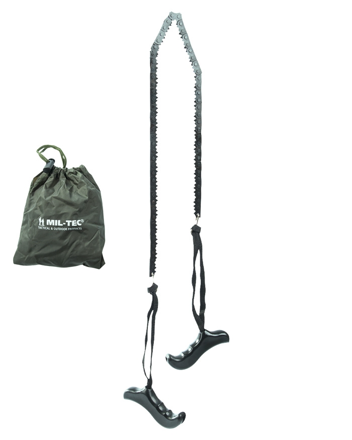 Mil-Tec Kettensäge 73cm mit Griffen und Etui